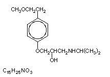 Molecular structure of Metoprolol (Tartrate)