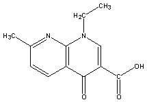 Molecular structure of Nalidixic Acid