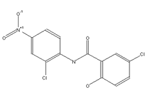 Molecular structure of Niclosamide