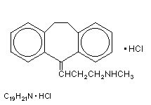 Molecular structure of Nortriptyline (HCl)