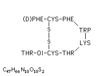 Molecular structure of Octreotide (Acetate)