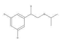 Molecular structure of Orciprenaline (Sulphate)