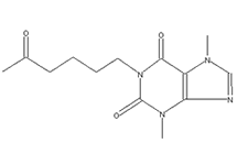 Molecular structure of Oxpentifylline