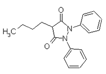 Molecular structure of Phenylbutazone