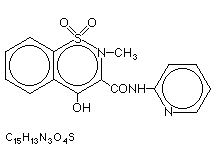 Molecular structure of Piroxicam
