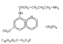 Molecular structure of Primaquine (Phosphate)