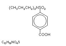 Molecular structure of Probenecid