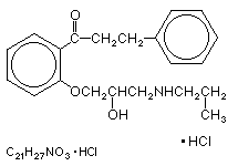 Molecular structure of Propafenone (HCl)