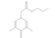 Molecular structure of Propyliodone