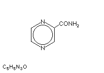 Molecular structure of Pyrazinamide