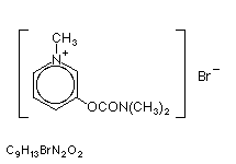 Molecular structure of Pyridostigmine (Br)