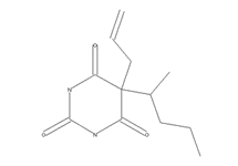 Molecular structure of Quinalbarbitone (Na)