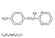 Molecular structure of Silver Sulphadiazine
