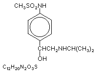 Molecular structure of Sotalol (HCl)