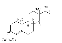 Molecular structure of Testosterone (Esters)