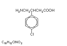 Molecular structure of Baclofen