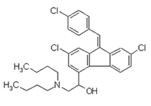 Molecular structure of Lumefantrine