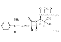 Molecular structure of Bacampicillin