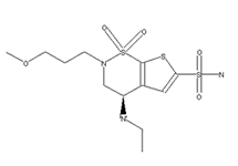 Molecular structure of Brinzolamide