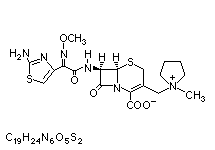 Molecular structure of Cefepime