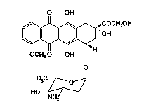 Molecular structure of Epirubicin