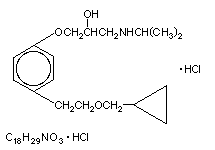 Molecular structure of Betaxolol (HCl)