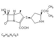 Molecular structure of Meropenem