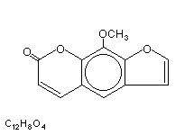 Molecular structure of Methoxsalen