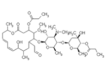 Molecular structure of Midecamycin (Acetate)