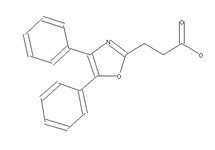 Molecular structure of Oxaprozin