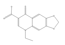 Molecular structure of Oxolinic Acid