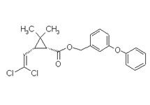 Molecular structure of Permethrin