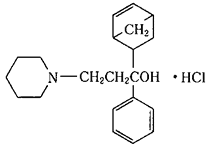 Molecular structure of Biperiden (HCl)