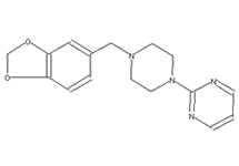 Molecular structure of Piribedil